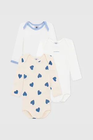 Petit Bateau Confezione Da 3 Body Maniche Lunghe Taglie 3 mesi - 60 cm