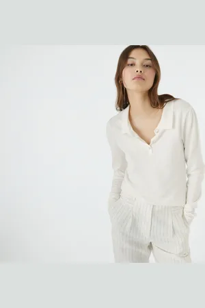 La Redoute Maglione Basico Collo Polo, Maniche Lunghe Donna Taglie XL