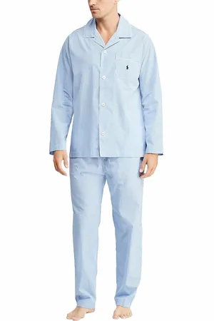 Ralph Lauren Pigiama Lungo In Popeline Vichy Uomo Taglie S
