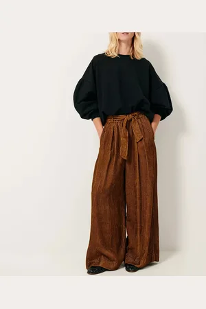 Sessun Pantaloni Loose, Larghi Vita Alta Donna Taglie 42 (IT) - 38 (FR)