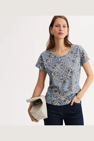ANNE WEYBURN T-shirt Fantasia, Girocollo, Maniche Corte Donna Taglie 38/40 (IT) - 34/36 (FR)