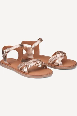 La Redoute Sandali Dorati In Pelle Intrecciata Bambina Taglie 26
