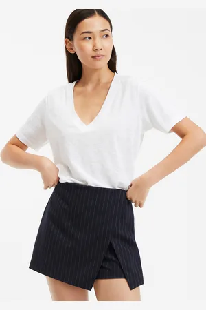 La Redoute T-shirt In Lino Scollo A V Maniche Corte Donna Taglie S