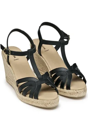 Geox Sandali Con Zeppa Gelsa, Punta Quadrata Donna Taglie 36