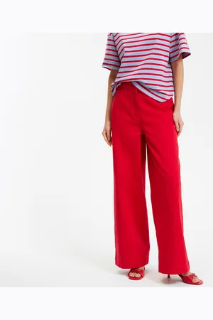 La Redoute Pantaloni Larghi A Vita Alta In Twill Di Cotone Donna Taglie 38 (IT) - 34 (FR)