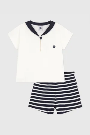 Petit Bateau Set Di T-shirt E Pantaloncini 2 Pezzi Taglie 18 mesi - 81 cm