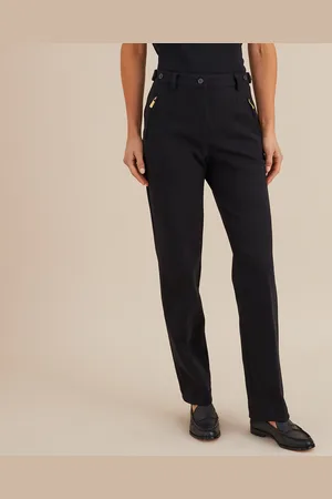 ANNE WEYBURN Pantaloni Dritti, Vita Alta, Maglia Elasticizzata Donna Taglie 40 (IT) - 36 (FR)