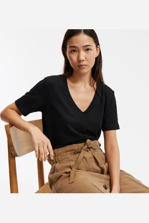 La Redoute T-shirt In Lino Scollo A V Maniche Corte Donna Taglie XS