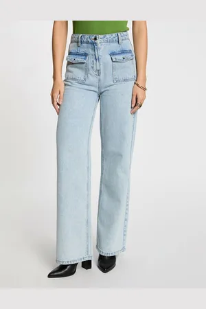 Morgan Jeans A Vita Alta A Gamba Larga Donna Taglie 38 (IT) - 34 (FR)