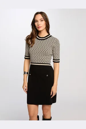 Morgan Abito Tricot Corto Aderente Donna Taglie S