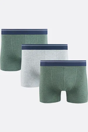 La Redoute Confezione Da 3 Boxer, 2 Tinta Screziata + 1 A Righe Uomo Taglie S