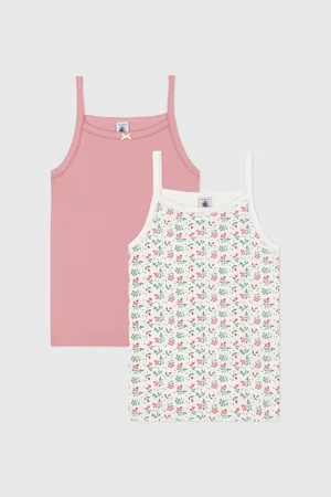 Petit Bateau Confezione Da 2 Canottiere Con Spalline Sottili Bambina Taglie 12 anni - 150 cm