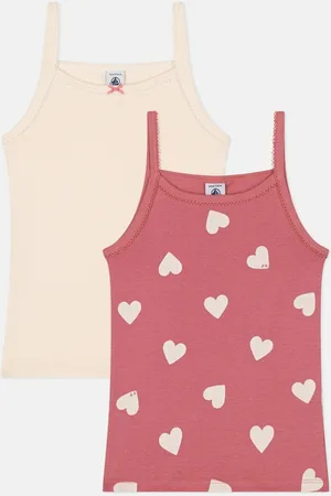 Petit Bateau Confezione Da 2 Top Spalline Sottili In Cotone Bambina Taglie 3 anni - 94 cm