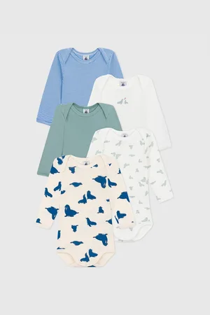 Petit Bateau Confezione Da 5 Body A Maniche Lunghe Taglie 3 anni - 94 cm