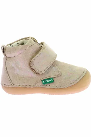 Kickers Scarpe In Pelle Per Primi Passi Con Velcro Sabio Bambina Taglie 22