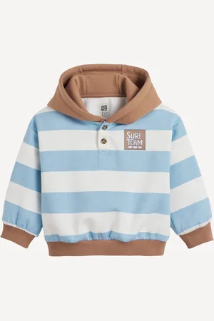 La Redoute Felpa A Righe Con Cappuccio Taglie 18 mesi - 81 cm