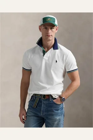 Ralph Lauren Polo Aderente Con Bordi A Contrasto Uomo Taglie XXL