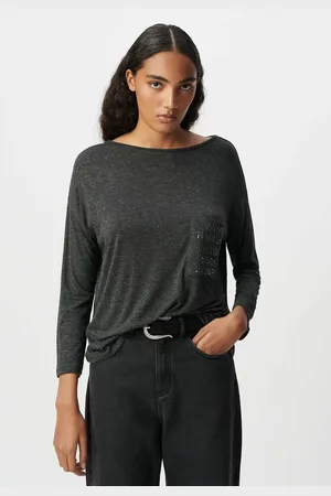 IKKS Maglietta In Filo Lucido Con Taschino In Paillettes Donna Taglie XL