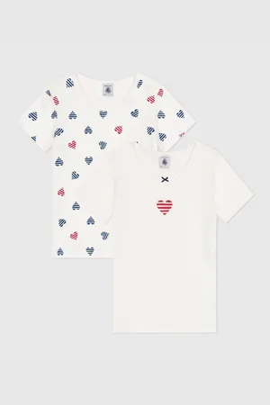 Petit Bateau Confezione Da 2 T-shirt Intime 3-12 Anni Bambina Taglie 4 anni - 102 cm