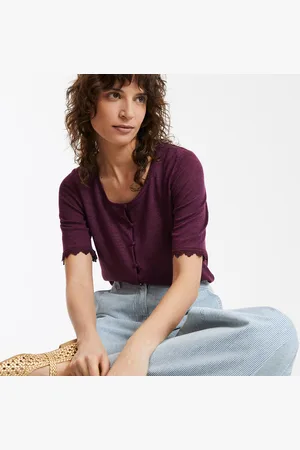 La Redoute T-shirt In Lino Maniche Corte Donna Taglie XS