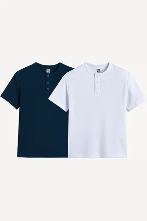 La Redoute Confezione Da 2 T-shirt Serafino, Maglia A Nido D