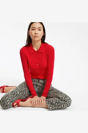 La Redoute Cardigan A Collo Alto In Maglia Fine Con Chiusura A Bottoni Donna Taglie S