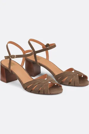La Redoute Sandali In Pelle Scamosciata Con Tacco Donna Taglie 36