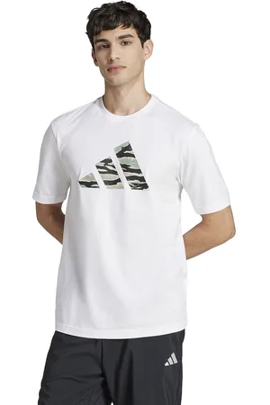 adidas Maglietta A Maniche Corte Con Logo Camo Uomo Taglie XL