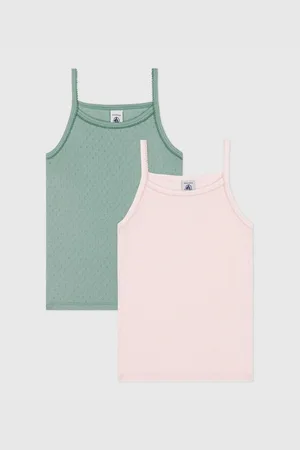 Petit Bateau Confezione Da 2 Canottiere Con Spalline Sottili Bambina Taglie 12 anni - 150 cm