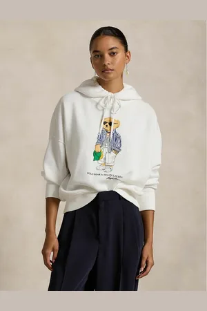 Ralph Lauren Felpa Con Cappuccio Motivo Orsetto Donna Taglie M
