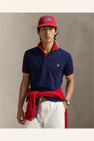 Ralph Lauren Polo Aderente Con Bordi A Contrasto Uomo Taglie L