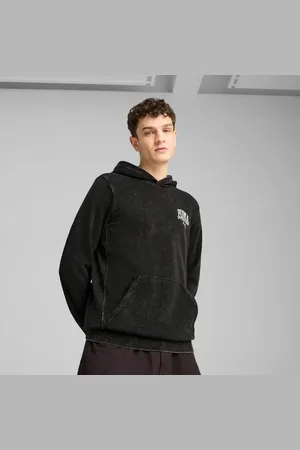 PUMA Felpa Con Cappuccio Effetto Lavato Class Taglie S