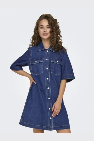 ONLY Abito In Denim Di Media Lunghezza Donna Taglie XS