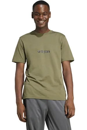 adidas T-shirt A Maniche Corte Linear Con Logo Camo Uomo Taglie S