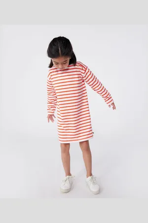 Petit Bateau Abito A Maniche Lunghe A Righe In Cotone Bambina Taglie 3 anni - 94 cm