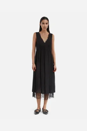 The Kooples Abito Lungo Senza Maniche Con Pizzo Donna Taglie 1(S)