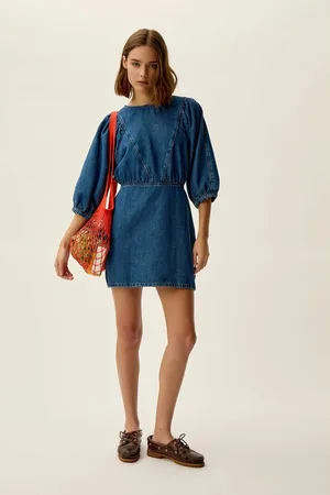 Des Petits Hauts Abito Corto In Denim Landry Donna Taglie 4(XL)