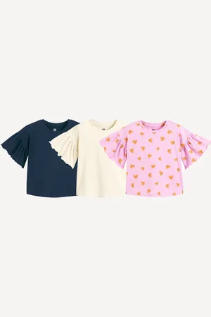La Redoute Confezione Da 3 T-shirt A Maniche Corte Con Volant Taglie 24 mesi - 86 cm