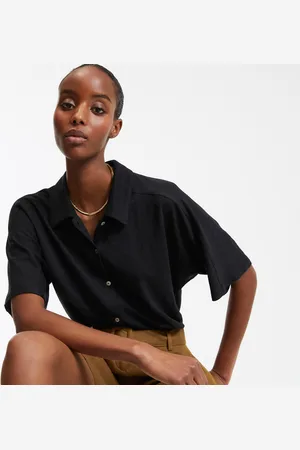 La Redoute T-shirt In Lino Collo Polo, Maniche Corte Donna Taglie XS
