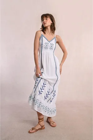Molly Bracken Abito Lungo Ricamato Con Spalline Donna Taglie S