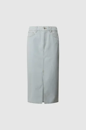 Pepe Jeans Gonna Midi In Denim A Vita Alta Donna Taglie L