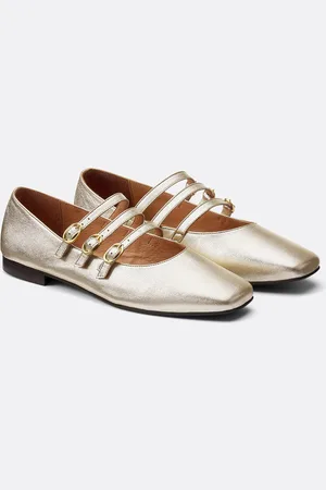 La Redoute Ballerine Mary Jane In Pelle Metallizzata Donna Taglie 36
