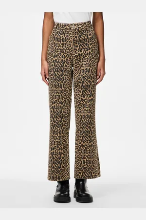 Pieces® Jeans Leopardati Dritti, A Vita Alta Donna Taglie 38 (IT) - W25 L30 (US)