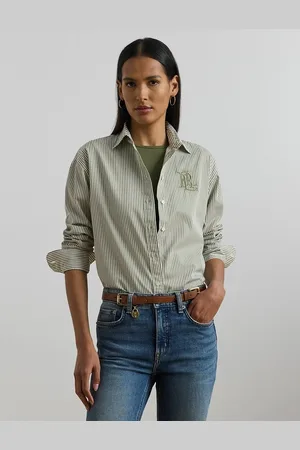 Ralph Lauren Camicia A Maniche Lunghe Button-down Donna Taglie M