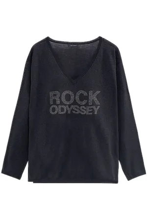 IKKS Pull A Maniche Lunghe Con Scollo A V E Scritta Donna Taglie L