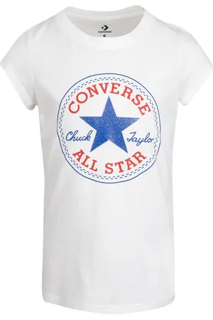 Converse T-shirt A Maniche Corte Bambina Taglie 8/10 anni - 126/138 cm