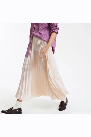 La Redoute Gonna Lunga A Pieghe Con Elastico In Vita Donna Taglie XS