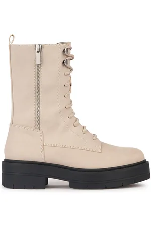 Geox Stivali Pelle Traspiranti Con Lacci Spherica Ec7 Donna Taglie 39