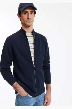 La Redoute Cardigan Con Zip In Lana Merino, Signature, Sebastien Uomo Taglie M