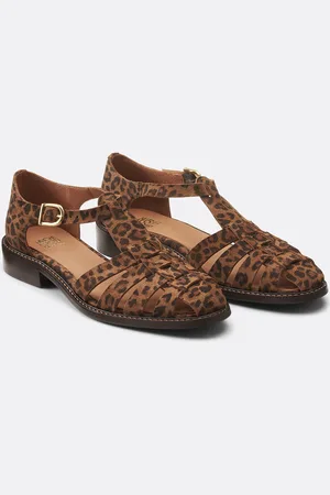 La Redoute Sandali In Pelle Con Stampa Leopardata Signature Solenn Donna Taglie 36